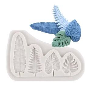 4 Leaves Silicone Sugarcraft Mold Resin Cupcake Fondant Cake Decorating To.-ji